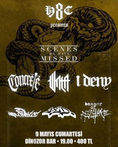 Banner of Resistance, CONCRETE, I Deny, I.E.D. 34, MOUTHPIECE 34, Scenes We Have Missed & When Night Leaves Again @ Dinozor Bar